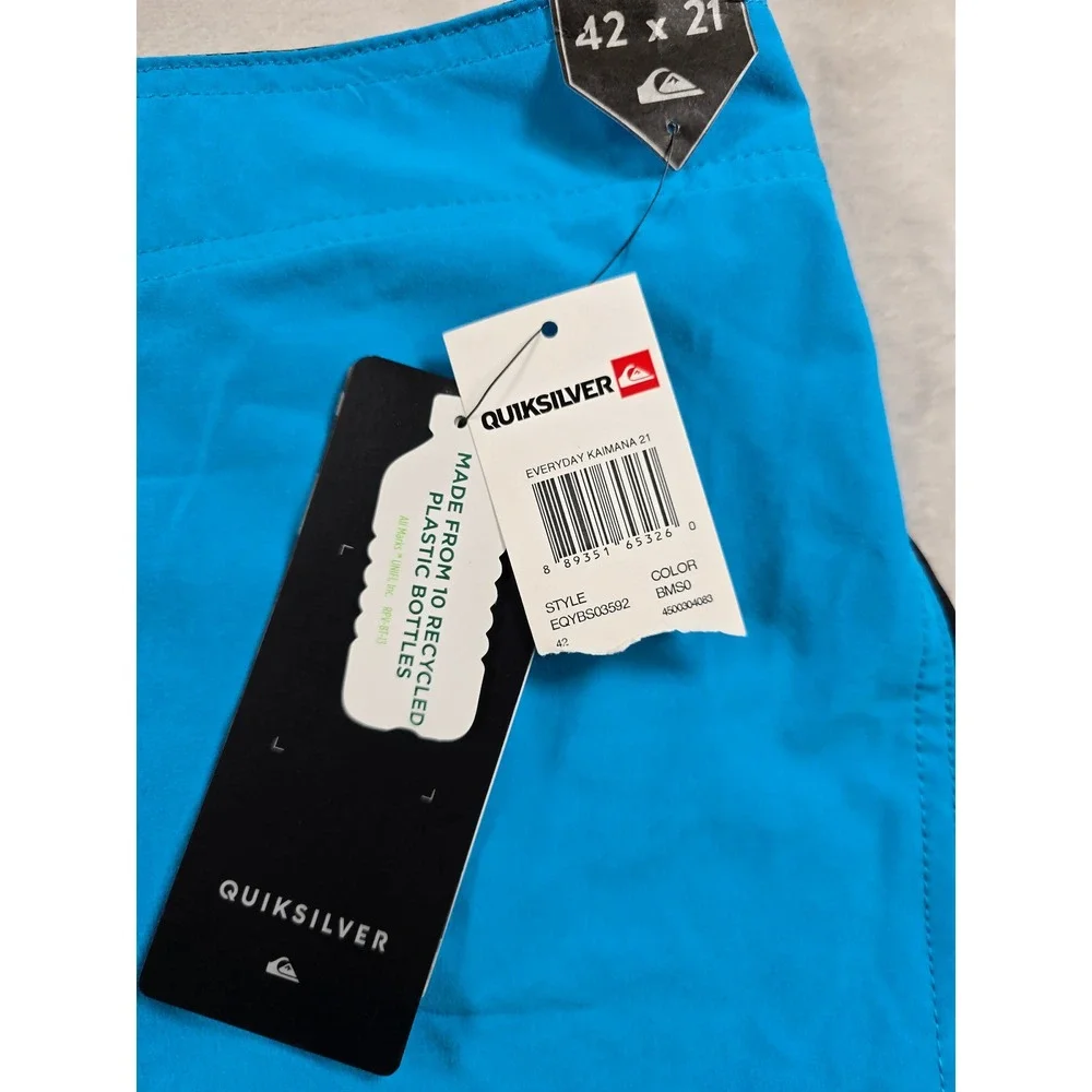 Quiksilver Boardshorts Mens 42 Blue Recycled Stretch Everyday Kaimana 21 NEW